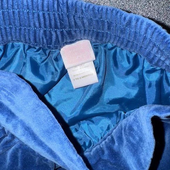 Blue Velvet Janie and Jack Skirt Baby Blue Floral Embroidery 3-6 Mo Hanukkah - Picture 4 of 13